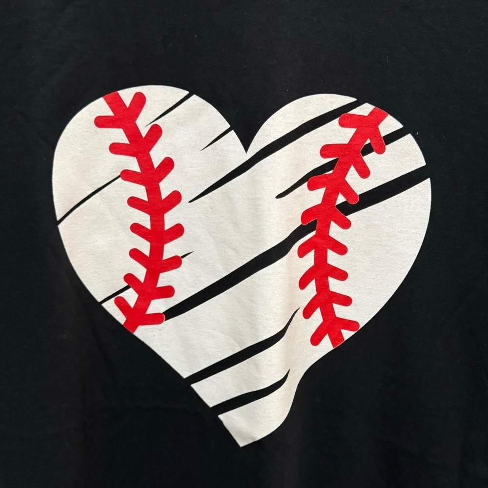 Gildan - Baseball Heart - Black - Size XL - Picture 3 of 4